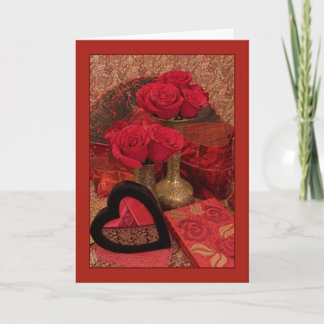 Cartes Pour Fêtes Annuelles Roses bornés II (Devant)