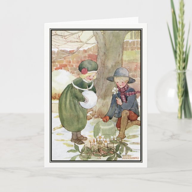 Cartes Pour Fêtes Annuelles Roses de Noël par Anne Anderson (Devant)
