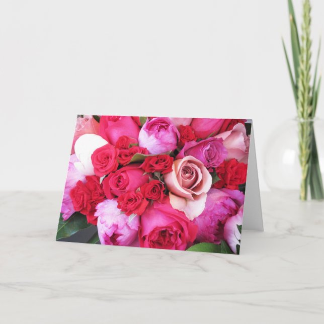 Cartes Pour Fêtes Annuelles Roses roses Paris (Devant)