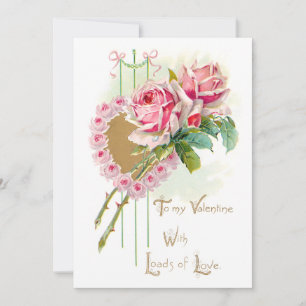 Cartes Pour Fêtes Annuelles Roses roses vintages Saint Valentin