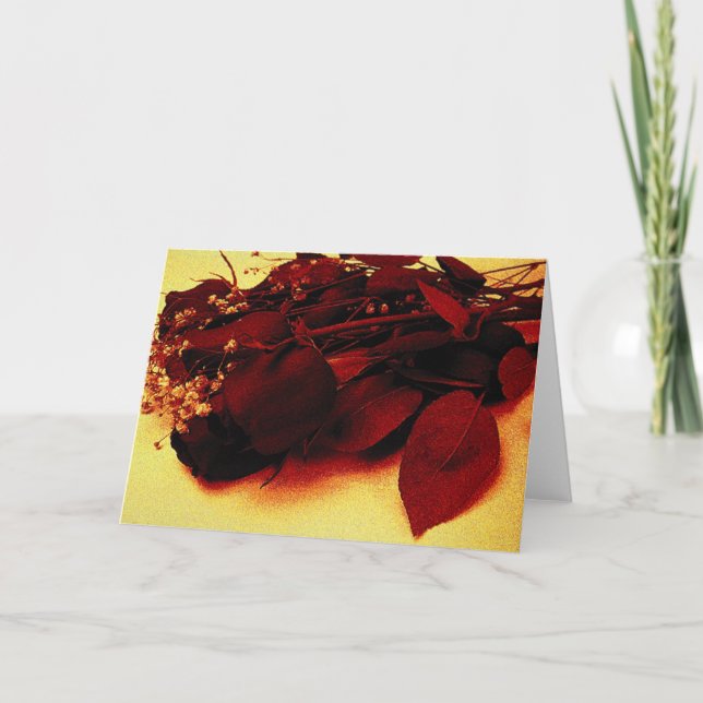 Cartes Pour Fêtes Annuelles Roses rouges (Devant)