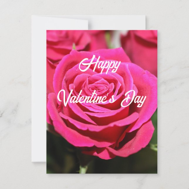 Cartes Pour Fêtes Annuelles Roses rouges (Devant)