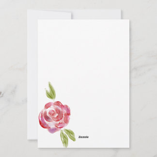 Cartes Pour Fêtes Annuelles Roses sur fond blanc &Fleurs vintage et rayures cl