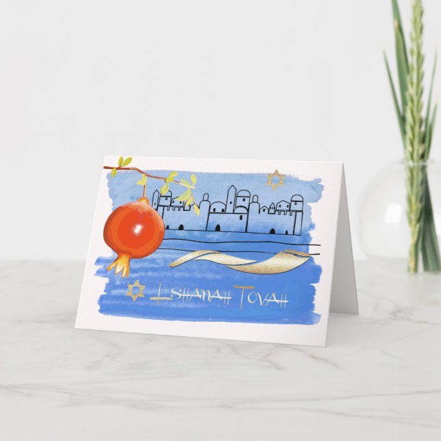 Cartes Pour Fêtes Annuelles Rosh Hashanah | Nouvel An juif (Devant)