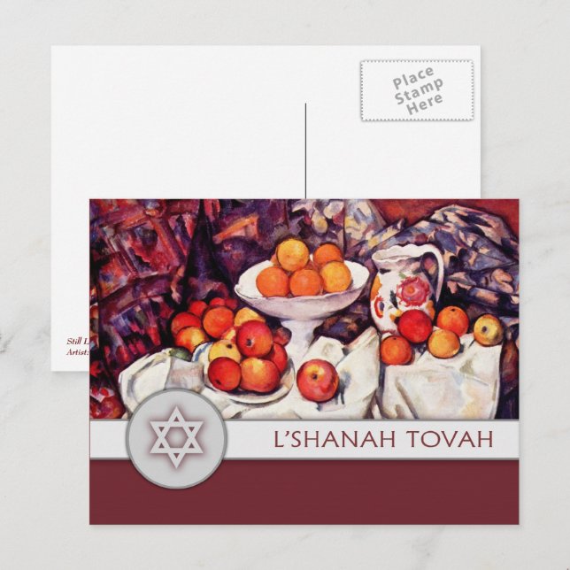 Cartes Pour Fêtes Annuelles Rosh Hashanah | Nouvel An juif Beaux-Arts (Devant / Derrière)
