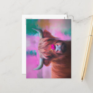 Cartes Pour Fêtes Annuelles "Rosie of the Highlands" - Portrait de vache des H