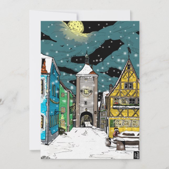 Cartes Pour Fêtes Annuelles Rothenburg ob der Tauber Allemagne à Noël (Devant)