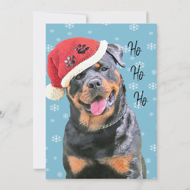 Cartes Pour Fêtes Annuelles Rottweiler (Devant)