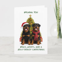 Rottweiler Dogs Christmas