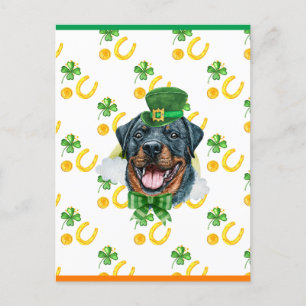 Cartes Pour Fêtes Annuelles Rottweiler Shamrock St. Patrick's Day