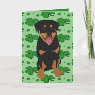 Cartes Pour Fêtes Annuelles Rottweiler St. Patrick’s Day