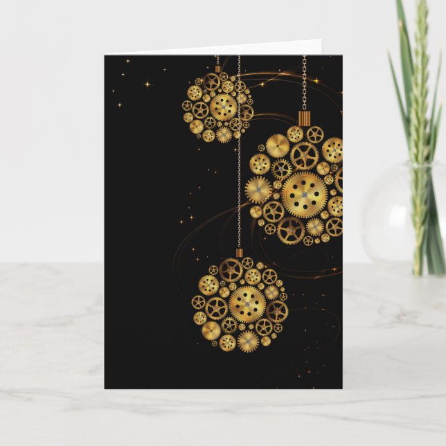 Cartes Pour Fêtes Annuelles Rouages (Devant)