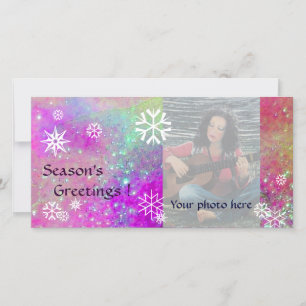 Cartes Pour Fêtes Annuelles ROUES, rose, fuchsia, violet, violet, violet, blan