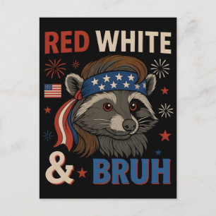 Cartes Pour Fêtes Annuelles Rouge blanc et bruh drôle bandeau pour la tête ave
