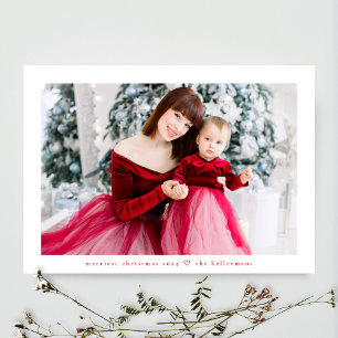 Cartes Pour Fêtes Annuelles rouge blanc tout simplement élégant photo de noël