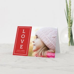 Cartes Pour Fêtes Annuelles Rouge Chaleureux Voeux Moderne Amour Photo de vaca