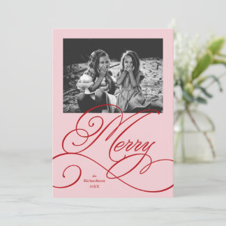 Cartes Pour Fêtes Annuelles Rouge Coloré et Rose Cerise Prépa Joyeux