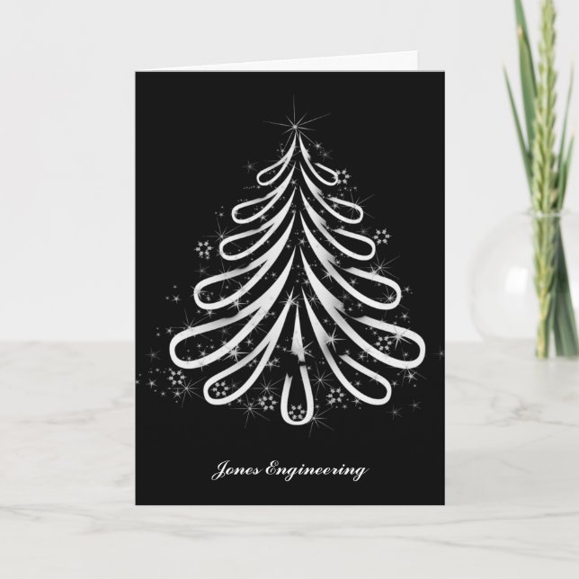 Cartes Pour Fêtes Annuelles Rouge de Noël moderne (Devant)