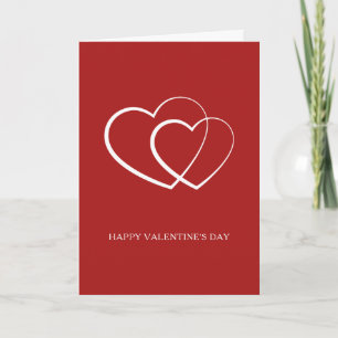 Cartes Pour Fêtes Annuelles Rouge Heureuse Sainte-Valentin moderne