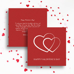 Cartes Pour Fêtes Annuelles Rouge Heureuse Sainte-Valentin moderne