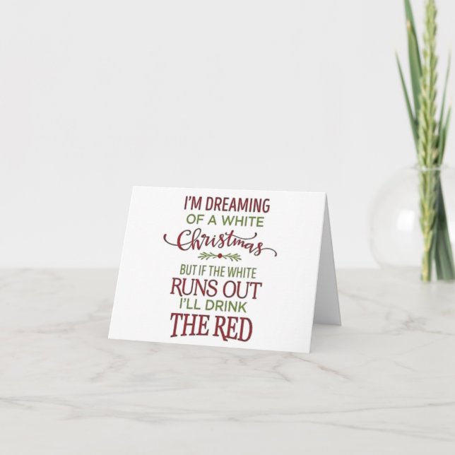 CARTES POUR FÊTES ANNUELLES ROUGE OU BLANC, JE PASSE NOËL AVEC "VOUS" (Devant)