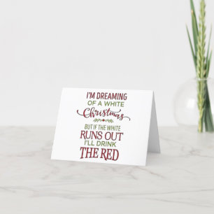 CARTES POUR FÊTES ANNUELLES ROUGE OU BLANC JUSTE POUR QUE JE PASSE NOËL AVEC "