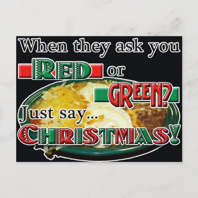 Cartes Pour Fêtes Annuelles Rouge ou Vert... ou Noël ? (Devant)