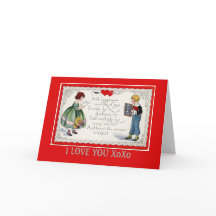 Rouge Saint Valentin pour enfants Retro
