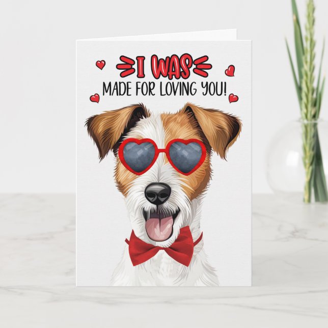Cartes Pour Fêtes Annuelles Rough Jack Russell Chien Vous Aimant Valentine (Devant)