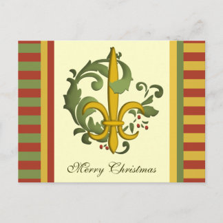 Cartes Pour Fêtes Annuelles Rouleau de Noël Fleur de lis