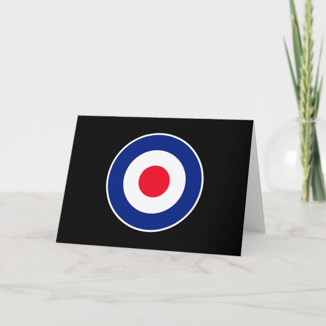 Cartes Pour Fêtes Annuelles Roundel Graphic sur noir (Devant)