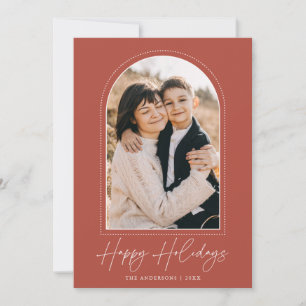 Cartes Pour Fêtes Annuelles Rousses de neige Joyeuses vacances photo
