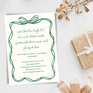 Cartes Pour Fêtes Annuelles Ruban à nœud de cocktail drôle Noël Fête de vacanc