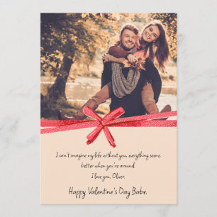 Cartes Pour Fêtes Annuelles Ruban à nœud rouge Photo de la Saint-Valentin