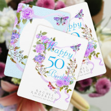 Ruban de rose violette pour anniversaire
