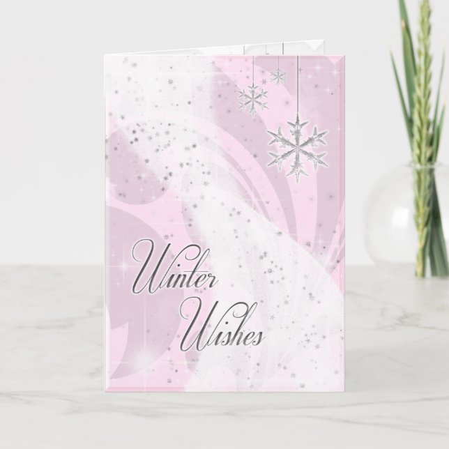 Cartes Pour Fêtes Annuelles Ruban étoilé (rose) (Devant)