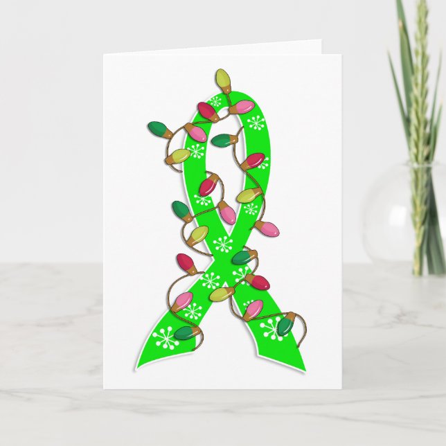 Cartes Pour Fêtes Annuelles Ruban Lymphome de Noël non Hodgkin (Devant)