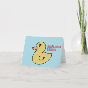 Cartes Pour Fêtes Annuelles Rubber Duckie sur une aventure
