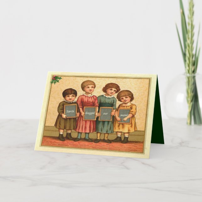 Cartes Pour Fêtes Annuelles Rude Santa Claus (Devant)