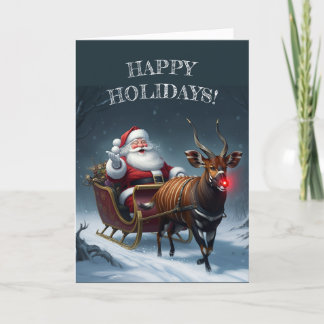 Cartes Pour Fêtes Annuelles Rudolph le Bongo au nez rouge !