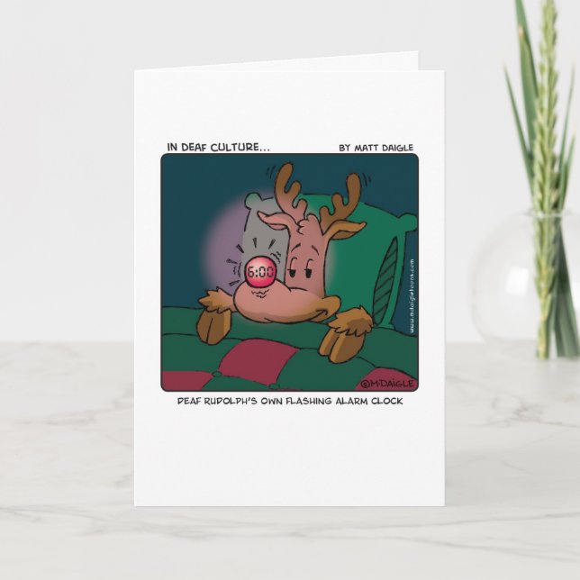 Cartes Pour Fêtes Annuelles Rudolph sourd (Devant)