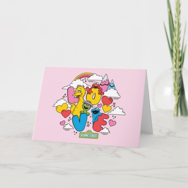 Cartes Pour Fêtes Annuelles Rue Sésame | Amour (Devant)