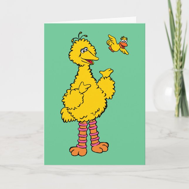 Cartes Pour Fêtes Annuelles Rue Sésame | Big Bird & Little Bird (Devant)