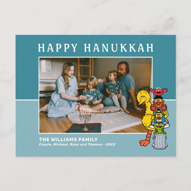 Cartes Pour Fêtes Annuelles Rue Sésame | Bonne Hanoukka (Devant)