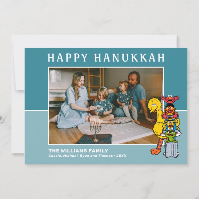 Cartes Pour Fêtes Annuelles Rue Sésame | Bonne Hanoukka (Devant)