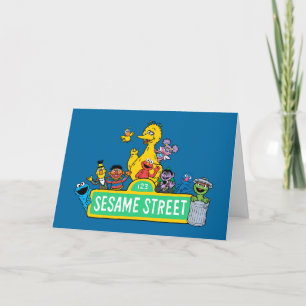 Cartes Pour Fêtes Annuelles Rue Sésame   Couleur complète avec Pals