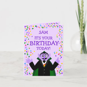 Cartes Pour Fêtes Annuelles Rue Sésame   Count von Count Anniversaire