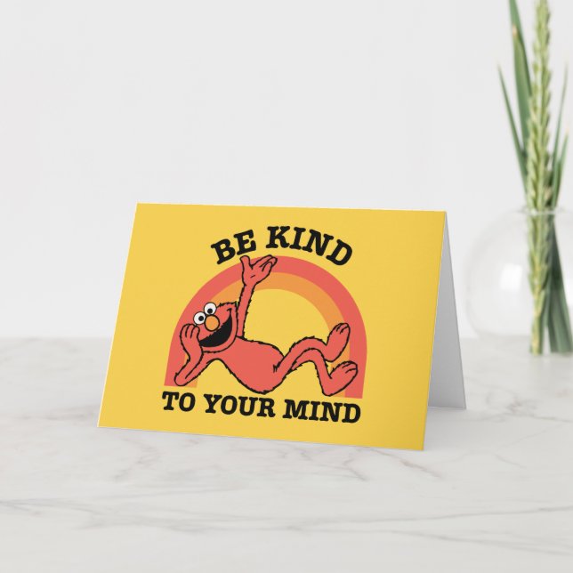 Cartes Pour Fêtes Annuelles Rue Sésame | Elmo Soyez gentil avec votre esprit (Devant)