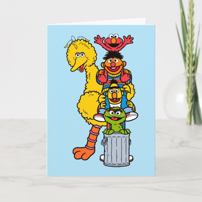 Cartes Pour Fêtes Annuelles Rue Sésame | Joyeux anniversaire (Devant)