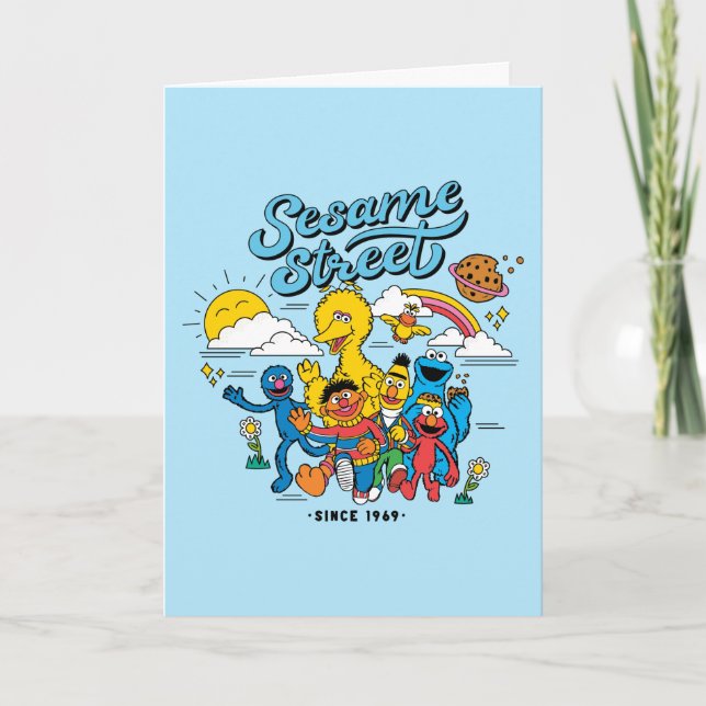 Cartes Pour Fêtes Annuelles Rue Sésame | Joyeux anniversaire (Devant)